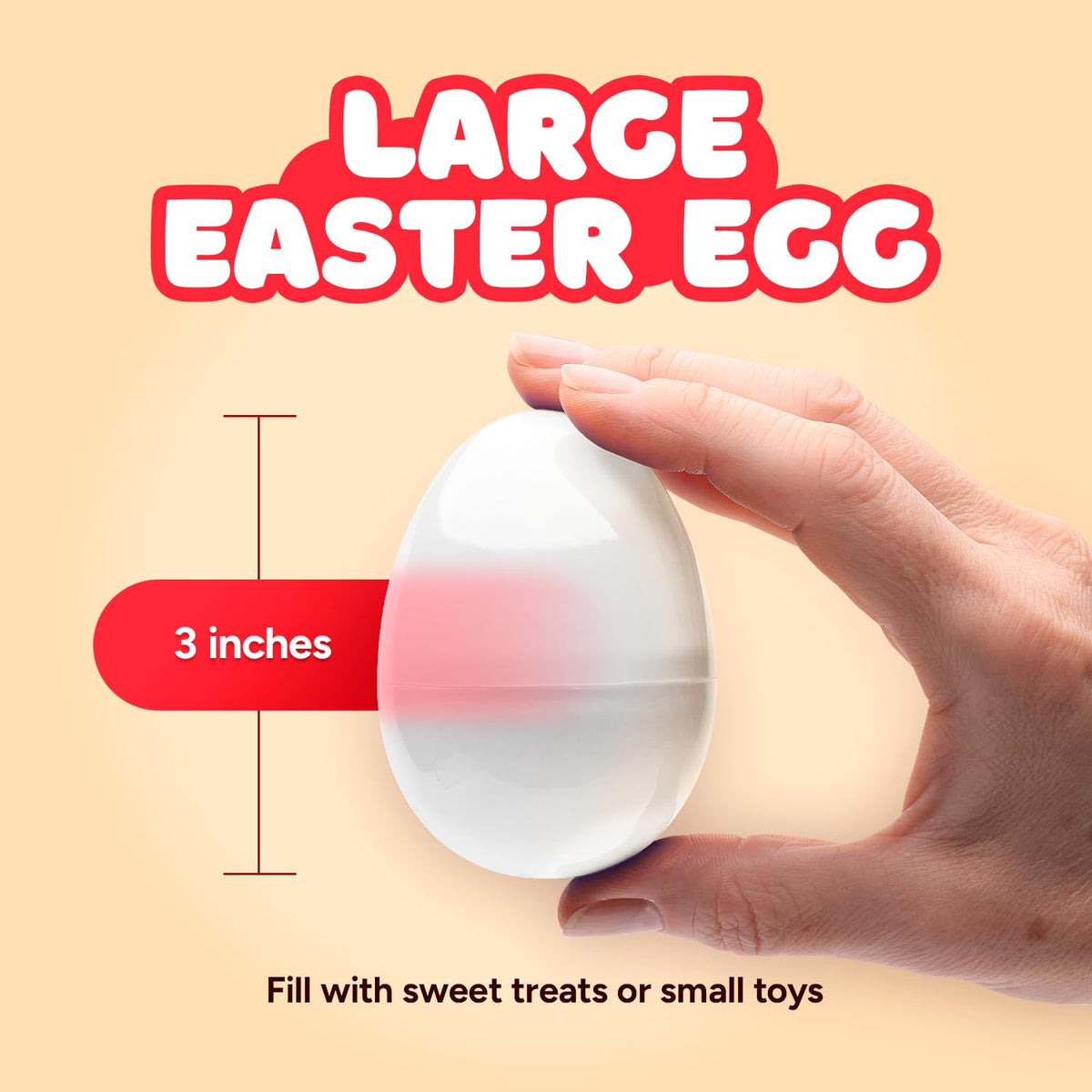 Easter Eggs 3” - Clear Fillable Easter Eggs – 12ct - Easter Basket Stuffers - Empty Large Enough to Hold Toy and Candy - Plastic Easter Eggs Filler Bulk - Egg Hunt Kids Surprise