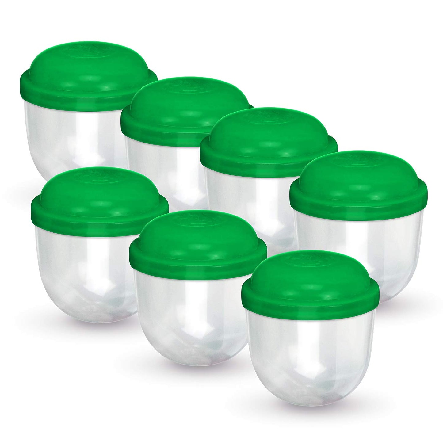 Vending Machine Capsules 2", Empty Acorn Colored Lids and Clear Bottoms - 50 Count