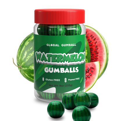 1" Gumballs for Kids in Jar - 32 pcs of Chewing Gum - Assorted Flavors