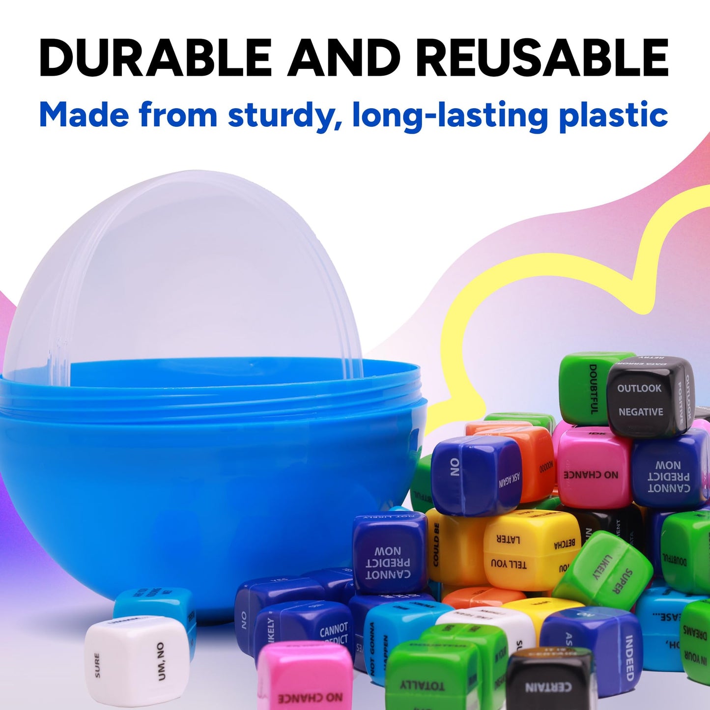Claw Machine Capsules Translucent Yellow Plastic Sphere Party Favor Containers Round 7 pcs 4.7 inch Jumbo Plastic Christmas Ornaments Extra Large Gift Box Craft Party Supplies Vending Capsules
