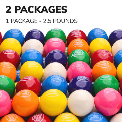 1.3 Inch Large Bulk Candy - 32 mm Giant Gumballs Bulk - 5 Lb Gumball Machine Refills - 150 Pcs Big Gumballs - Vending Machine Candy