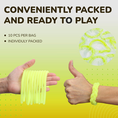 10 Pcs Fluorescent Monkey Noodles Fidget Toy Pack - Kids Party Favors Bulk Stretchy Toys - Fidget Noodles Tactile Sensory Toys