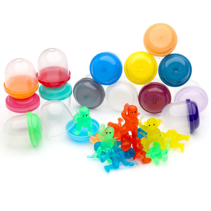 Entervending Ninja Toys in Capsules - 50 Pcs - 1.1 Inch Capsules with Mini Ninja Warriors Figurines for Kids Bulk - Easter Basket Stuffers - Party Favors - Classroom Prizes
