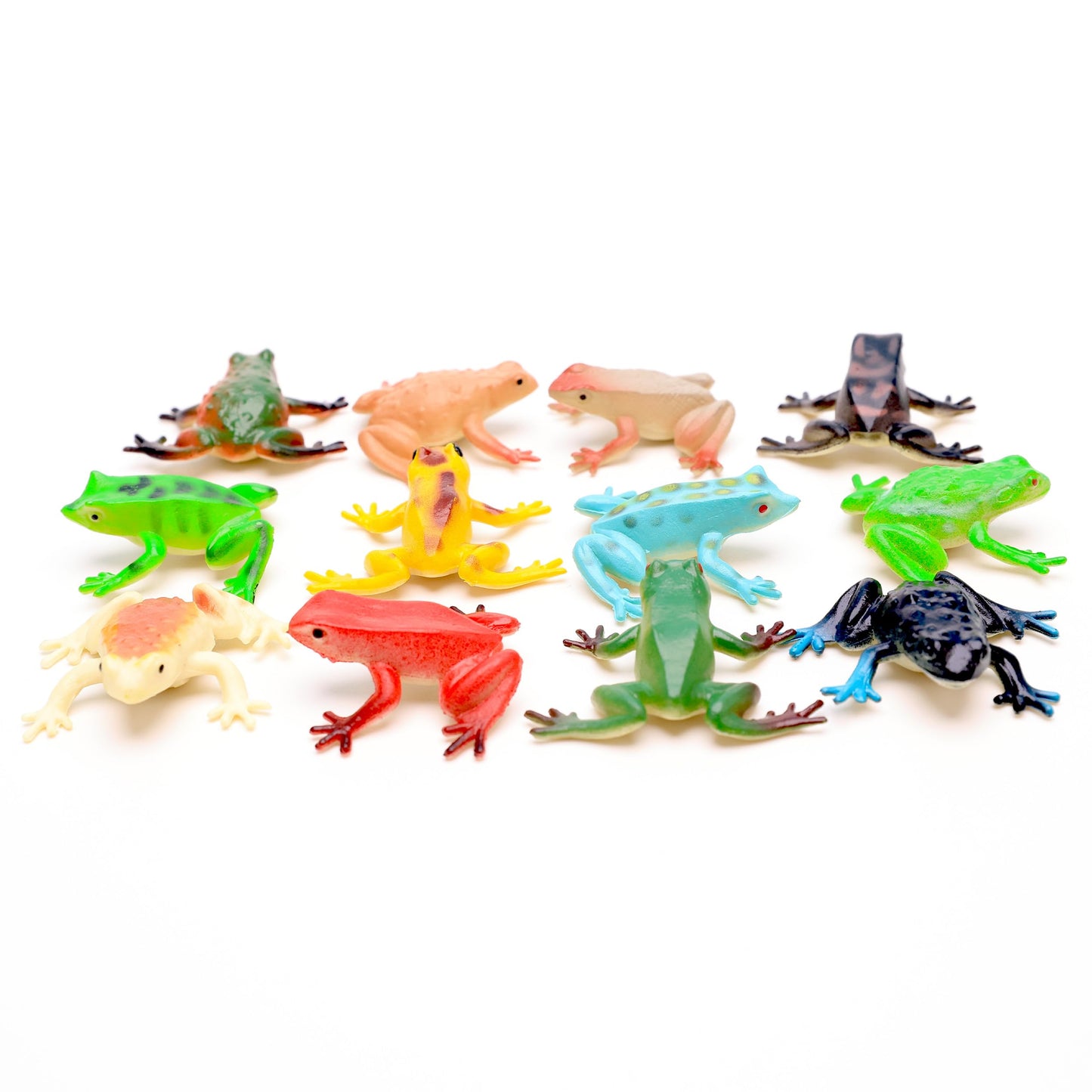 Plastic Frog Toys for Kids Rainforest Woodland Animals, Toy Frogs Set with Realistic Poison Dart Frogs, Miniature Frog Figurines for Kids Party Favors