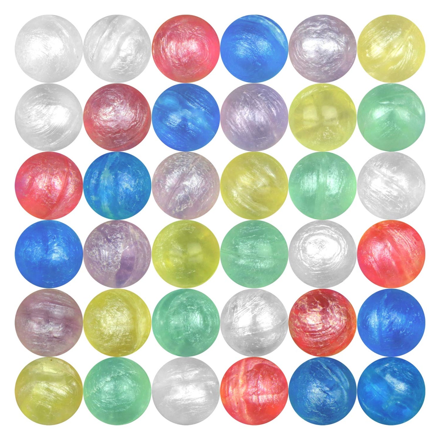 100 Pcs Small Bouncing Balls - 1 Inch Bounce Balls - 25 mm Little Balls for Kids - Bouncy Balls Party Favors - Gumball Machine Bouncy Balls Refill