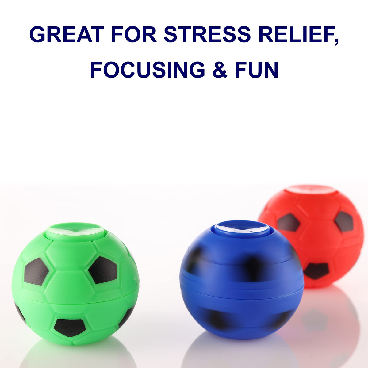 Entervending 2'' Fidget Spinner Balls Bulk 6 Different Colored Balls in Bulk (6 pcs)