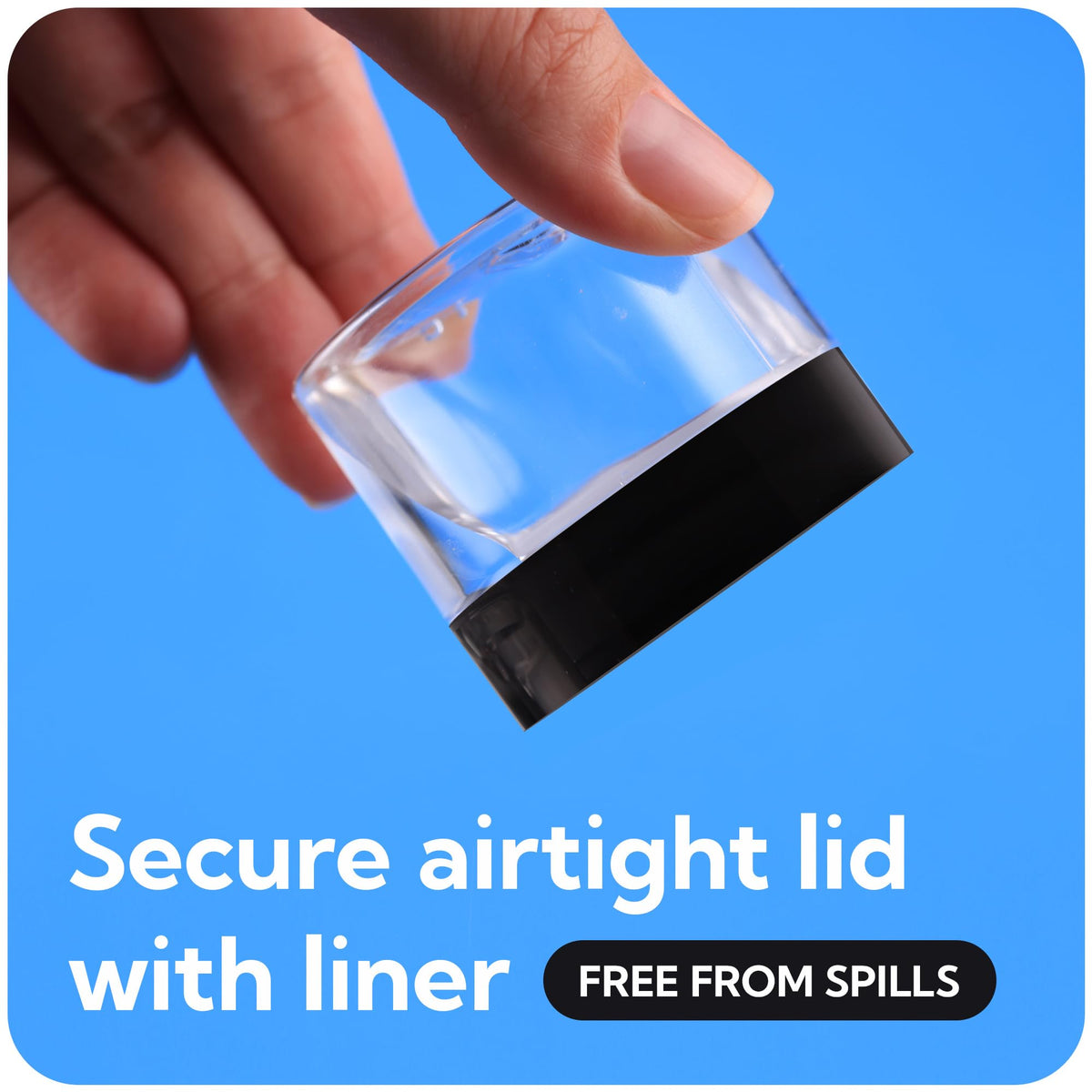 Cosmetic Plastic Jars with Liners and Lids - 2 oz Small Travel Jars - 24 Pack Clear Plastic Containers for Cream Makeup Lotion - Leak Proof
