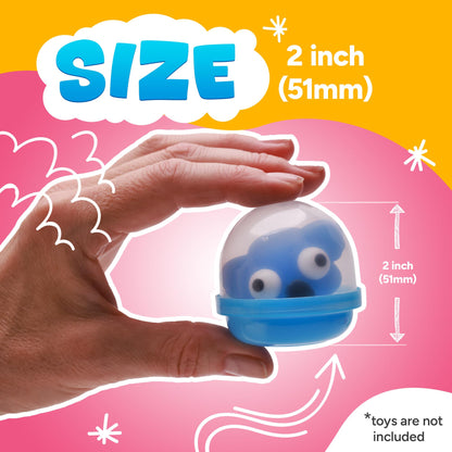 Capsule Vending Machine Translucent Blue Acorn Capsules Empty 50 pcs 2 inch - Gumball Machine Capsules Bulk Party Favors DIY Containers - Easter Basket Stuffers Gifts Pinata Stuffers