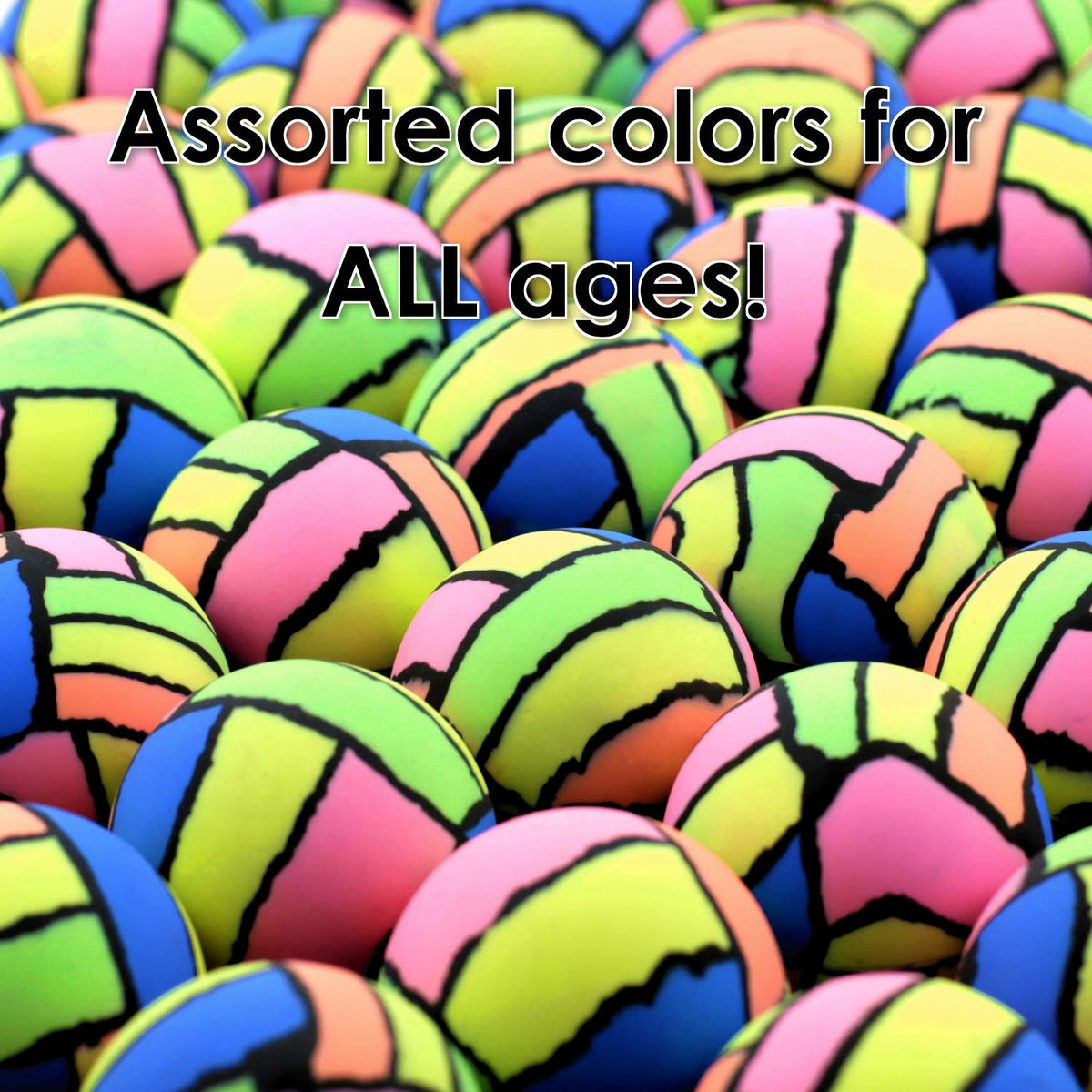 Bouncy Balls for Kids and Capsule Vending Machines Rubber Ball 50 pcs in Bulk 45 mm