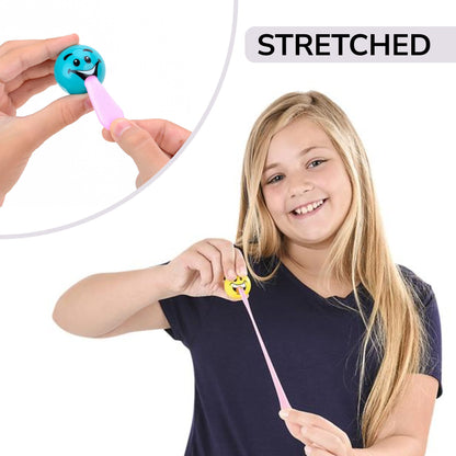 Stress Balls - 1.25 Inch Stretchy Stress Balls - Silly Face with Tongue - Squeeze Balls - Soft Balls - Smiley Face Stress Balls