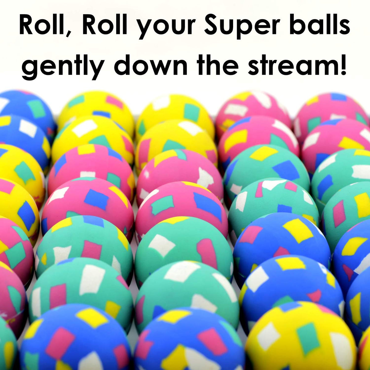 Bouncy Balls for Kids and Novelty Prizes Gifts Vending Machines 50 pcs in Bulk 45 mm