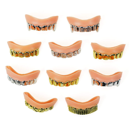 Grillz, Vampire and Pirate Teeth for Halloween, Holiday Parties. for Vending Machine - 2" Capsules (10 Count)