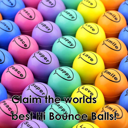 Bouncy Balls 50 pcs 45mm Bulk Rubber Ball Speech Bubble Superballs Vending Machine Toys