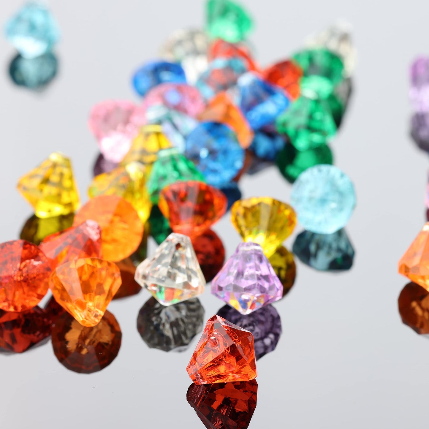 Acrylic Gems - 1.32LB (600 g) Jewels - Assorted Color Plastic Gemstones - Table Scatters Crystals - Aquarium Jewels Decor