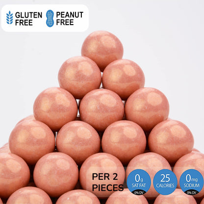 Gumballs for Gumball Machine - Shimmer Rose Gold Gumballs - Bubble Gum Flavoring 1 Inch Large Gumballs - Kids Gum - Bulk Gum Balls 2 Lb