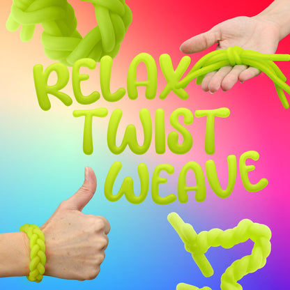 Monkey Noodles - 10 Stretchy Sensory Toys for Kids and Toddlers - Autism Sensory Products - Stretchy String - Party Favors for Kids - Treasure Box Toy for Classroom - Easter Fillers - Yellow