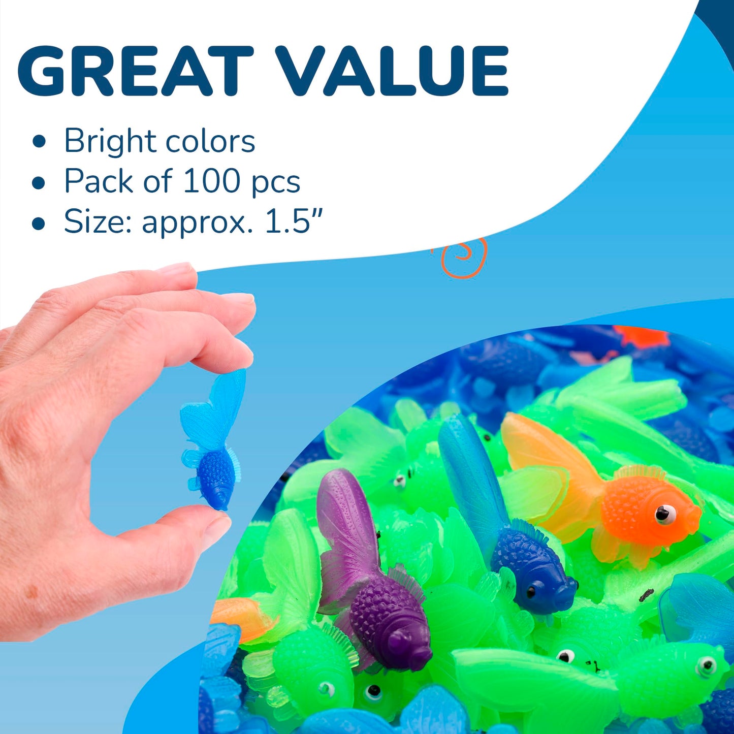 Sea Animals Figures - Fish Toy Figures - Under The Sea Figurines - 50 Ct - Educational Toy - Aquarium Decorations - Sea Variations