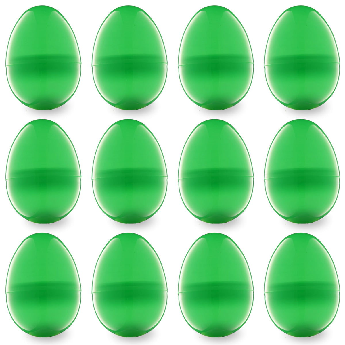 Easter Eggs 3” - Bright Fillable Easter Eggs – 12 pcs - Easter Basket Stuffers - Empty Large Enough to Hold Toy and Candy - Plastic Easter Egg Filler Bulk - Egg Hunt Kids Surprise