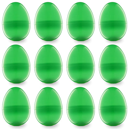 Easter Eggs 3” - Bright Fillable Easter Eggs – 12 pcs - Easter Basket Stuffers - Empty Large Enough to Hold Toy and Candy - Plastic Easter Egg Filler Bulk - Egg Hunt Kids Surprise