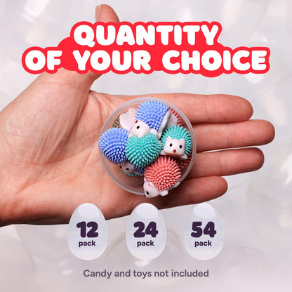 Easter Eggs 3” - Clear Fillable Easter Eggs – 24ct - Easter Basket Stuffers - Empty Large Enough to Hold Toy and Candy - Plastic Easter Eggs Filler Bulk - Egg Hunt Kids Surprise