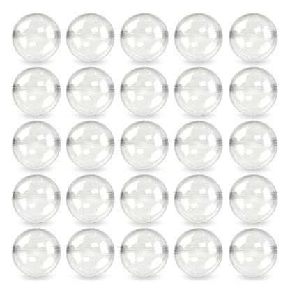 Capsule Vending Machine Round 50 pcs 1.1 inch - Gumball Machine Capsules Bulk Clear Container - Easter Basket Stuffers Birthday Gifts Pinata Stuffers DIY Craft Supplies - Clear Capsules Empty