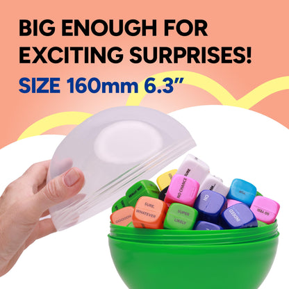 Big Claw Machine Capsules Translucent Orange Plastic Sphere Party Favor Containers Round 5 pcs 6.3 inch Jumbo Plastic Christmas Ornaments Extra Large Gift Box Craft Party Supplies Vending Capsules