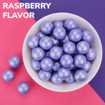 Gumballs for Gumball Machine - Shimmer Lavender Gumballs - Raspberry Flavored Bubble Gum 1 Inch Large Gumballs - Kids Gum - Bulk Gum Balls 2 Lb