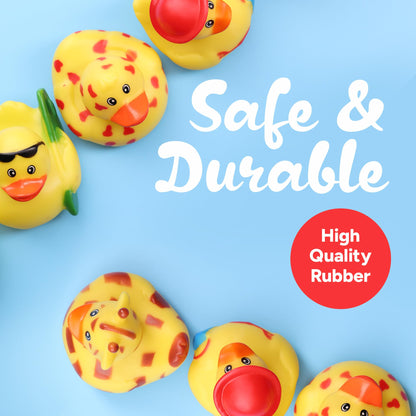 Assorted Rubber Ducks Jeep Ducks for Ducking 20pcs in Gift Box - 2" Rubber Ducks Bath Toys for Toddlers 1-3 Party Favors - Summer Beach Pool Toys Baby Shower Gifts Pinata Stuffers Prizes for Kids