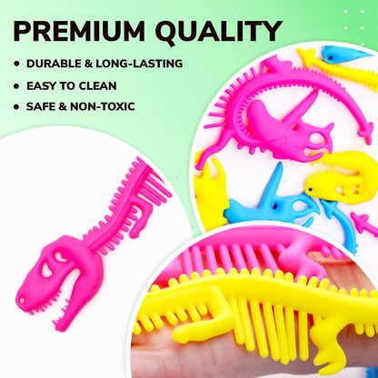 Dinosaur Toys - Stretchy Strings Fidget Toy for Kids - 9” Fun and Colorful Sensory Toys for Stress Relief