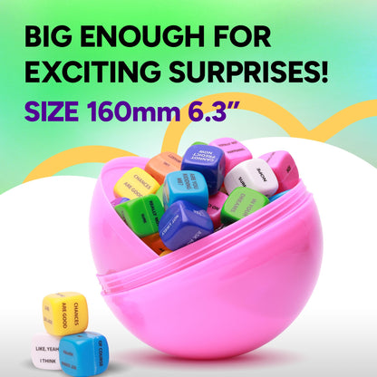 Big Claw Machine Capsules Green Plastic Sphere Party Favor Containers Round 5 pcs 6.3 inch Jumbo Plastic Christmas Ornaments Extra Large Candy Gift Box Empty Craft Party Supplies Vending Capsules