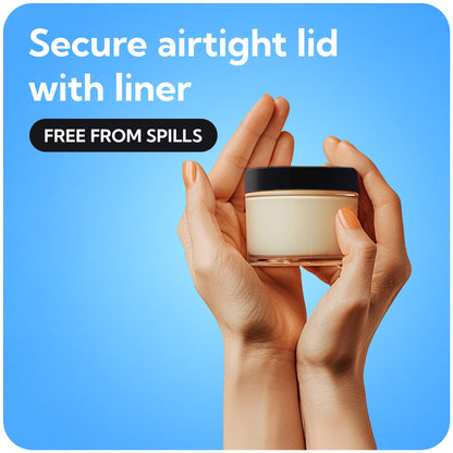 Plastic Jars with Lids - 4 OZ Small Plastic Containers - 24 Pack - Travel Cosmetic Containers for Creams - Leak Proof Clear Jar