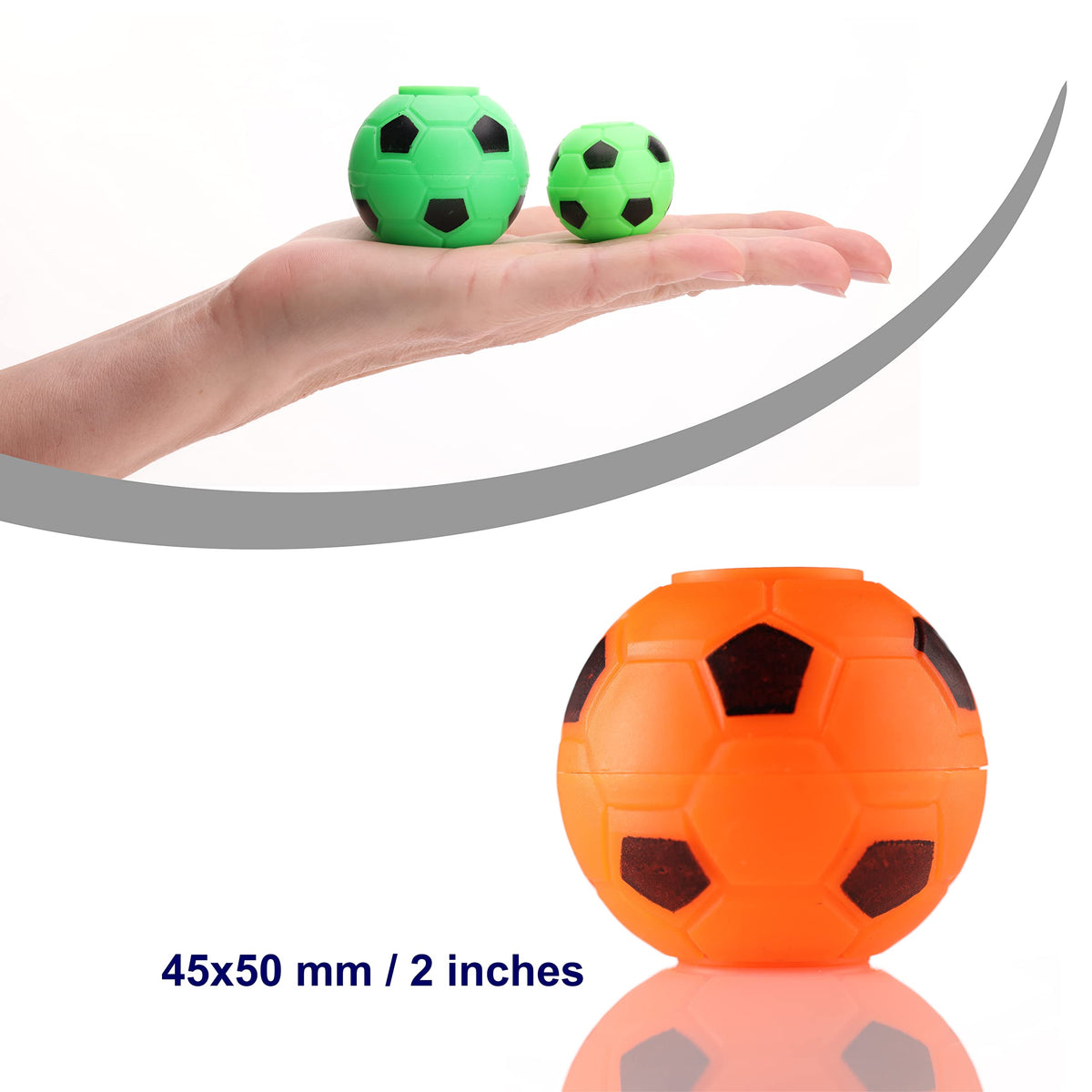 Entervending Fidget Spinners - 2 Inch Stress Balls in The Gift Box - 6 Pcs Soccer Party Favors for Kids - Mini Fidget Spinners - Classroom Prizes - Fidget Spinners for Kids for Kids