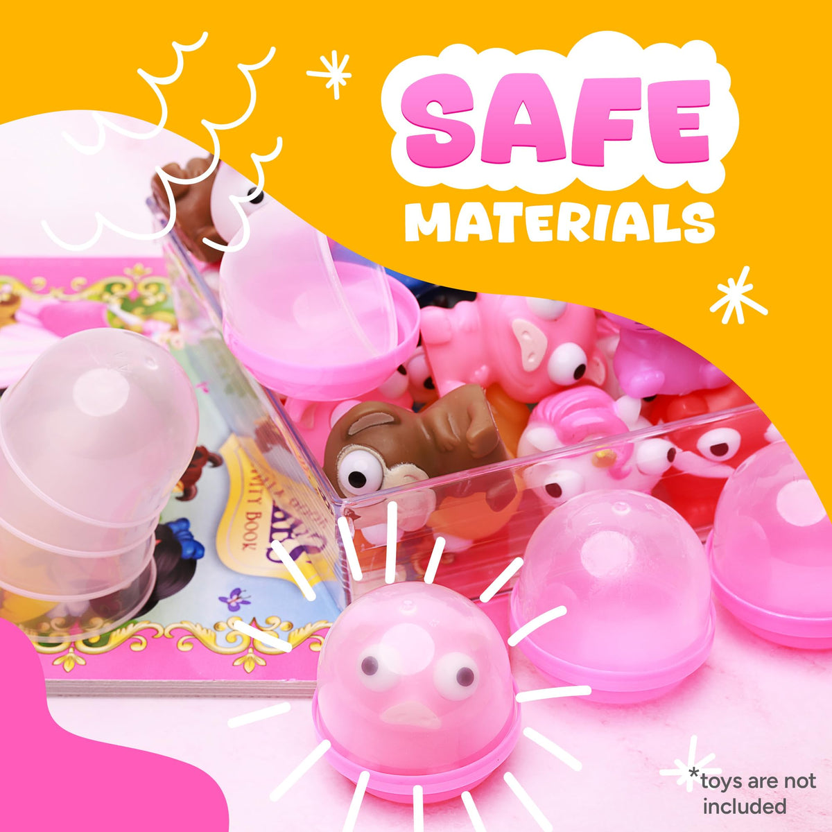 Capsule Vending Machine Translucent Pink Acorn Capsules Empty 50 pcs 2 inch - Gumball Machine Capsules Bulk Party Favors DIY Containers - Easter Basket Stuffers Gifts Pinata Stuffers