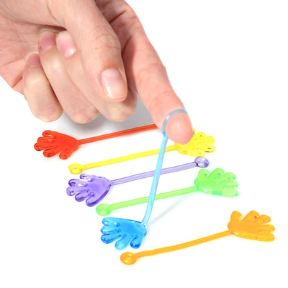 Sticky Hands for Kids - Bulk Party Favors - Mini Slappy Hands - Stretchy Toys - Small 1.5 Inch Sticky Hand - Sensory Toys