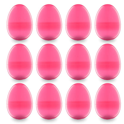 Easter Eggs 3” - Bright Fillable Easter Eggs – 12 pcs - Easter Basket Stuffers - Empty Large Enough to Hold Toy and Candy - Plastic Easter Egg Filler Bulk - Egg Hunt Kids Surprise