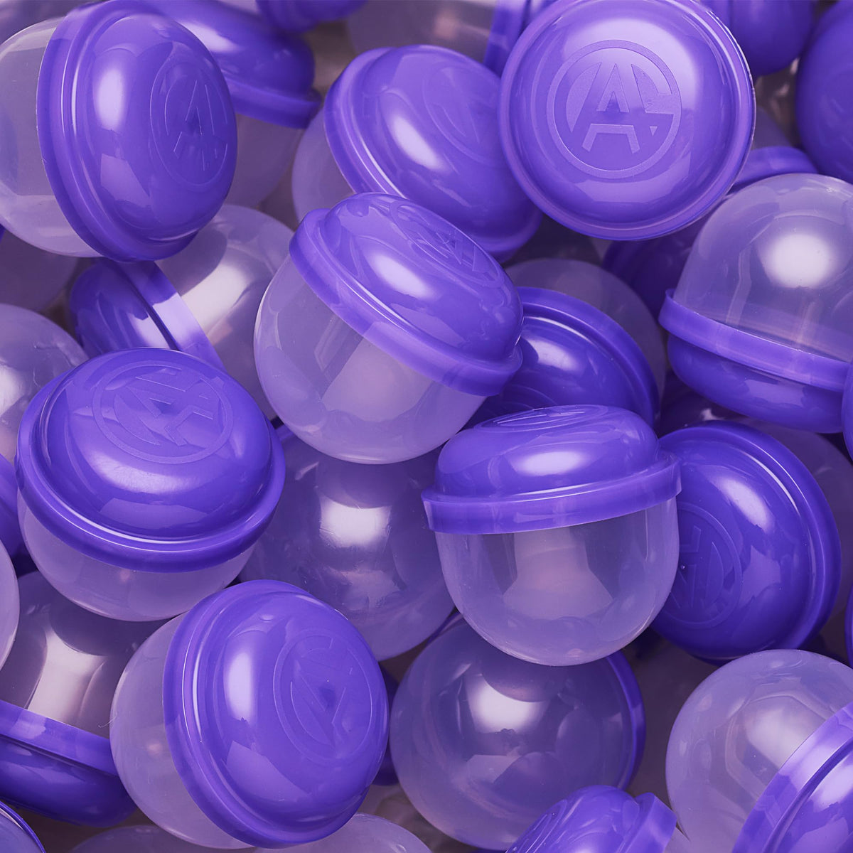 Capsule Vending Machine Translucent Purple Acorn Capsules Empty 50 pcs 2 inch - Gumball Machine Capsules Bulk Party Favors DIY Containers - Easter Basket Stuffers Gifts Pinata Stuffers