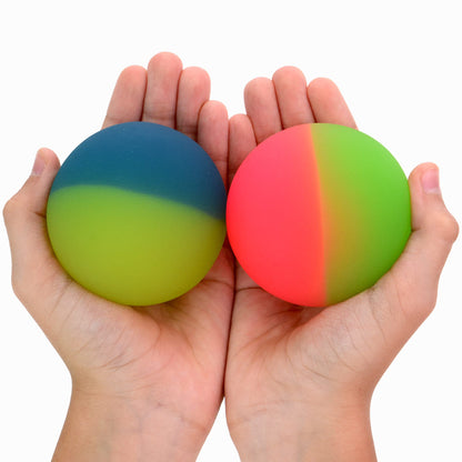 Entervending Bouncy Balls - Huge Rubber Balls for Kids (Pack of 12) - 3 Inches Jumbo ICY Bounce Balls - Large Bouncy Ball - Bouncy Balls Party Favors for Kids