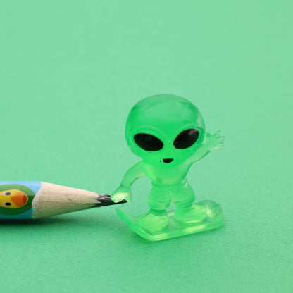 1 Inch Alien Figurines for Kids - 100 Pcs Small Figurines for Party Favors - Easter Egg Fillers - Goodie Bag Supplies - Pinata Stuffers