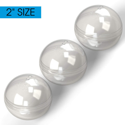 Vending Machine Empty Round Clear Capsules 2” 50mm - Capsule for Toy Gumball Machines Small Containers Surprise for Kids Party Favor Prize