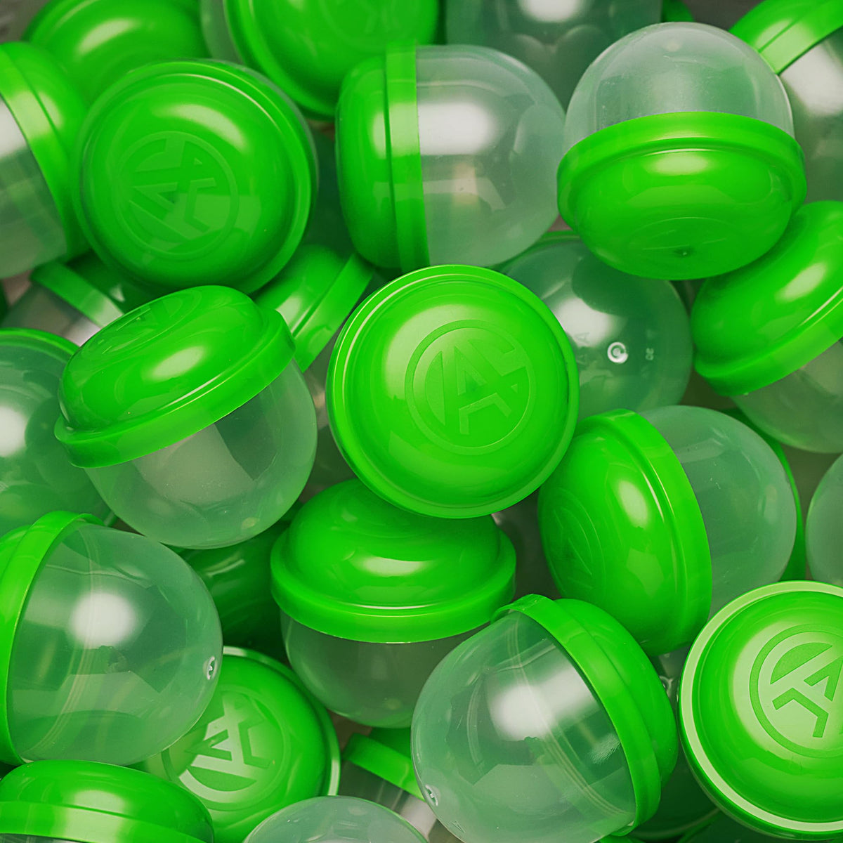 Capsule Vending Machine Translucent Green Acorn Capsules Empty 50 pcs 2 inch - Gumball Machine Capsules Bulk Party Favors DIY Containers - Easter Basket Stuffers Gifts Pinata Stuffers