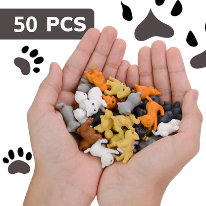 Tiny Dog and Cat Figurines for Kids - Small Animals Toys in Bulk - Little Pet Toys - Tiny Plastic Toys for Kids Classroom Prizes