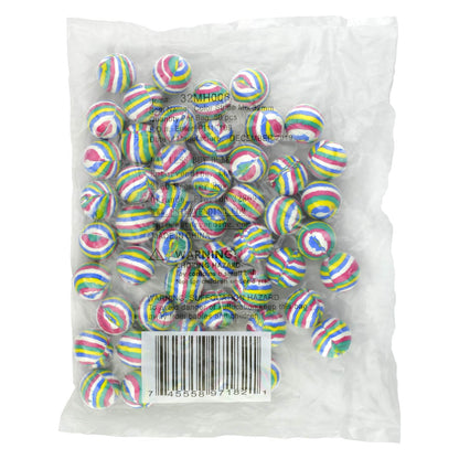 50pcs Bouncy Balls Bulk 32mm 1.26"- Color Stripe Bouncing Balls Party Favors for Kids - Vending Machine Toys School Carnival Prize Gifts