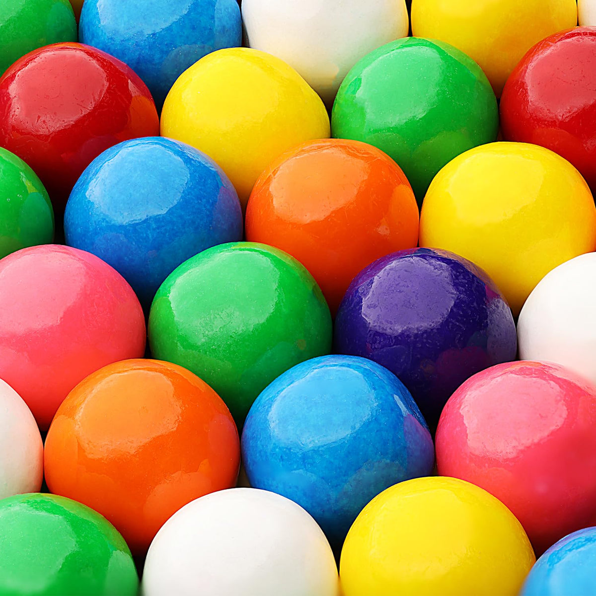 Gumballs in Bottles - 1 Inch Large Gumballs - Assorted Fruit Flavored Bubble Gum - Kids Chewing Gum - Gumballs for Kids 9 OZ