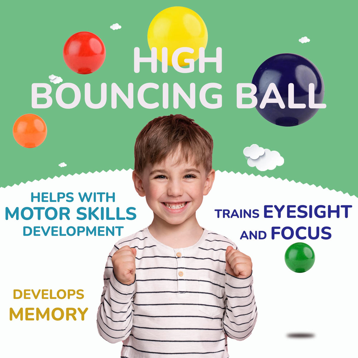 Bouncy Balls - 50 Pcs Small Bouncing Balls - 1.26 Inch Bounce Balls - Fresh Colored Bouncing Balls for Kids - Vending Machine Toys