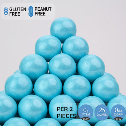 Gumballs for Gumball Machine - Shimmer Powder Blue Gumballs - Blueberry Flavored Bubble Gum 1 Inch Large Gumballs - Kids Gum - Bulk Gum Balls 2 Lb