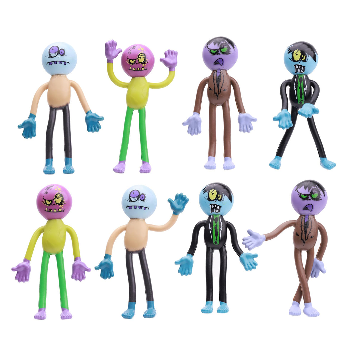 Zombie Action Figures Bendable Toys 12 pcs 3.75 inch Monster Action Figures Zombie Toys with Limbs Sensory - Halloween Decorations Party Favors Pinata Stuffers Carnival Prizes Easter Egg Fillers Gits