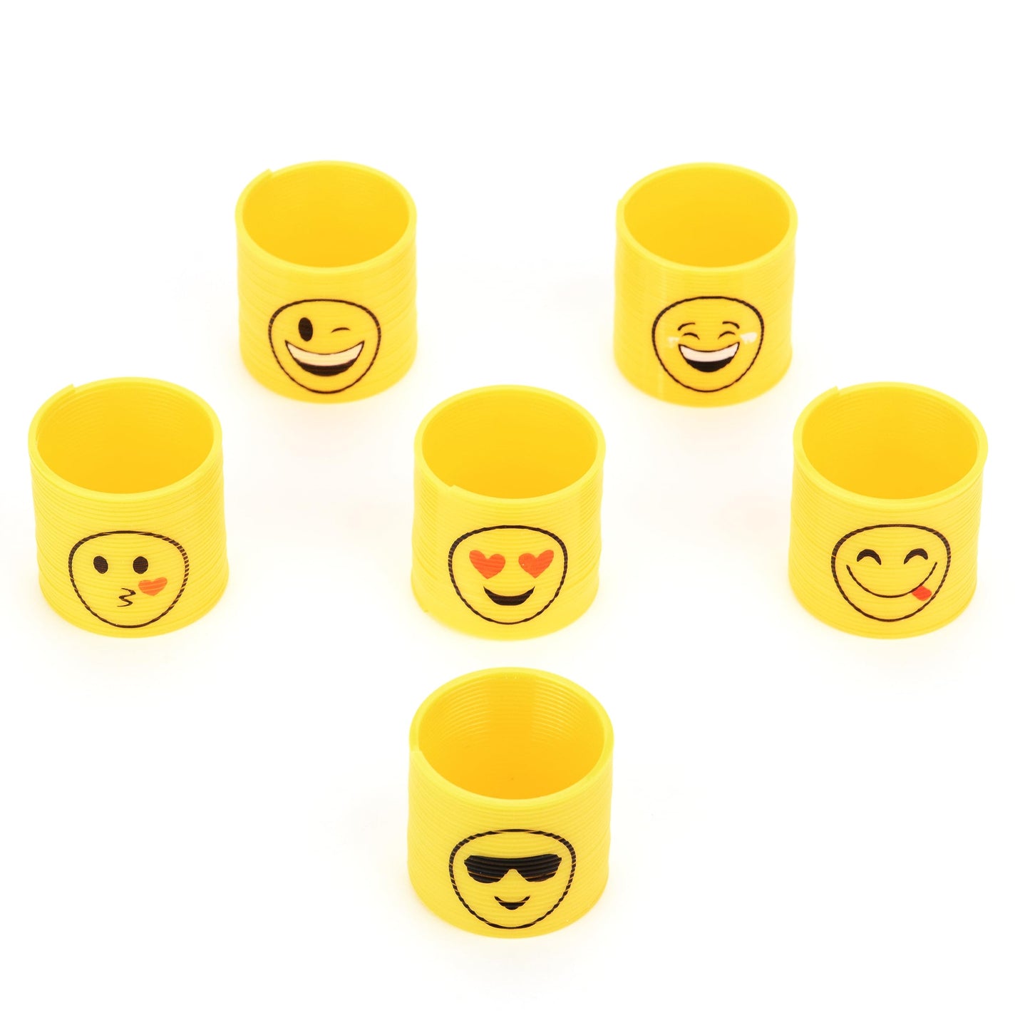 Coil Spring Toy Party Favors for Kids - Emoticon Coil Spring Assortment - Coil Bulk Toys 1.4-12 Pcs - Emoji Mini Toys - Mini Coil for Goody Bags