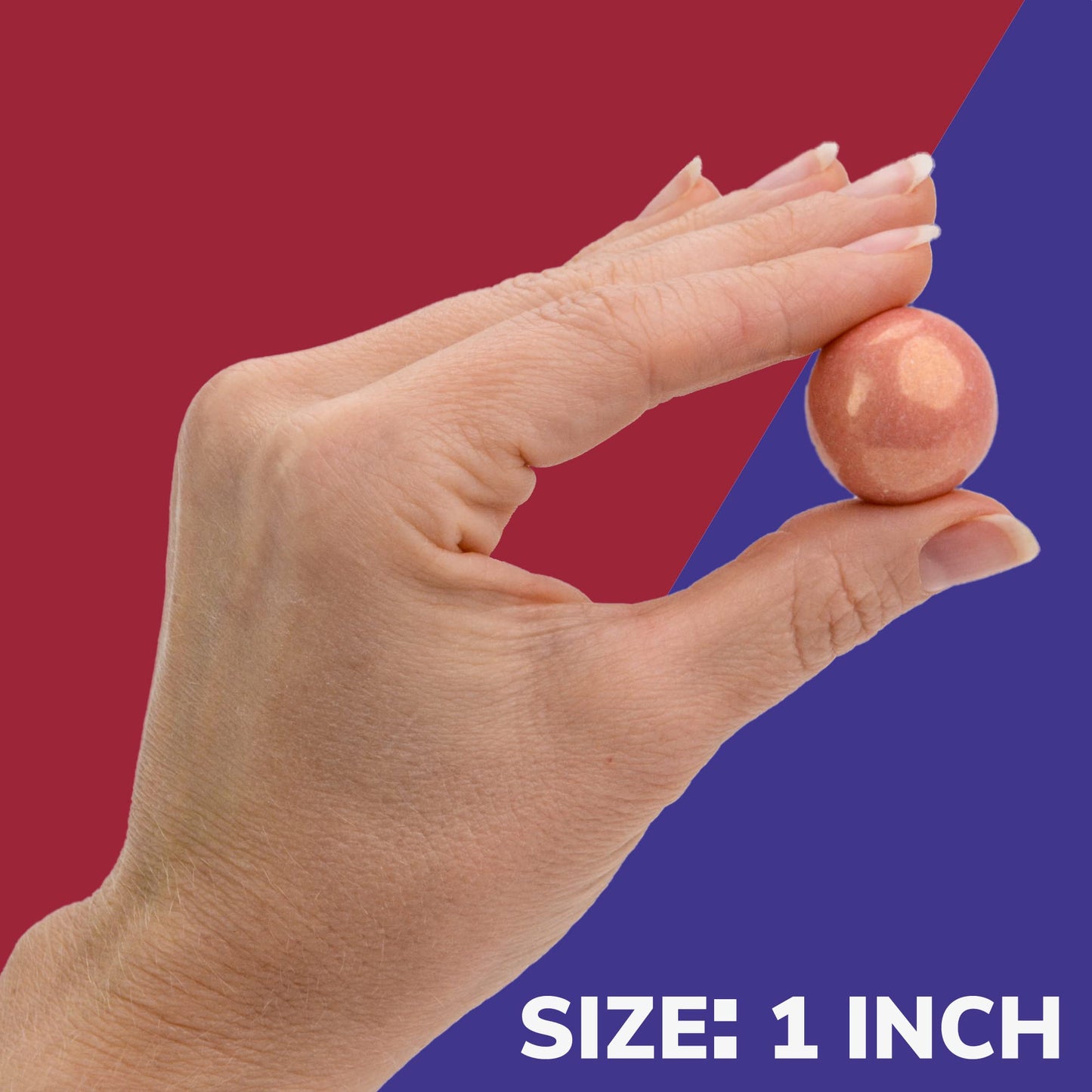 Gumballs for Gumball Machine - Shimmer Rose Gold Gumballs - Bubble Gum Flavoring 1 Inch Large Gumballs - Kids Gum - Bulk Gum Balls 2 Lb