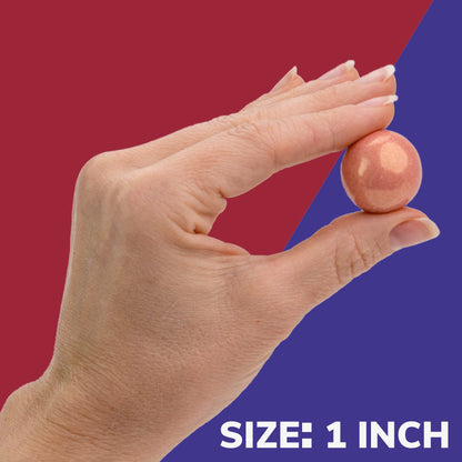 Gumballs for Gumball Machine - Shimmer Rose Gold Gumballs - Bubble Gum Flavoring 1 Inch Large Gumballs - Kids Gum - Bulk Gum Balls 2 Lb