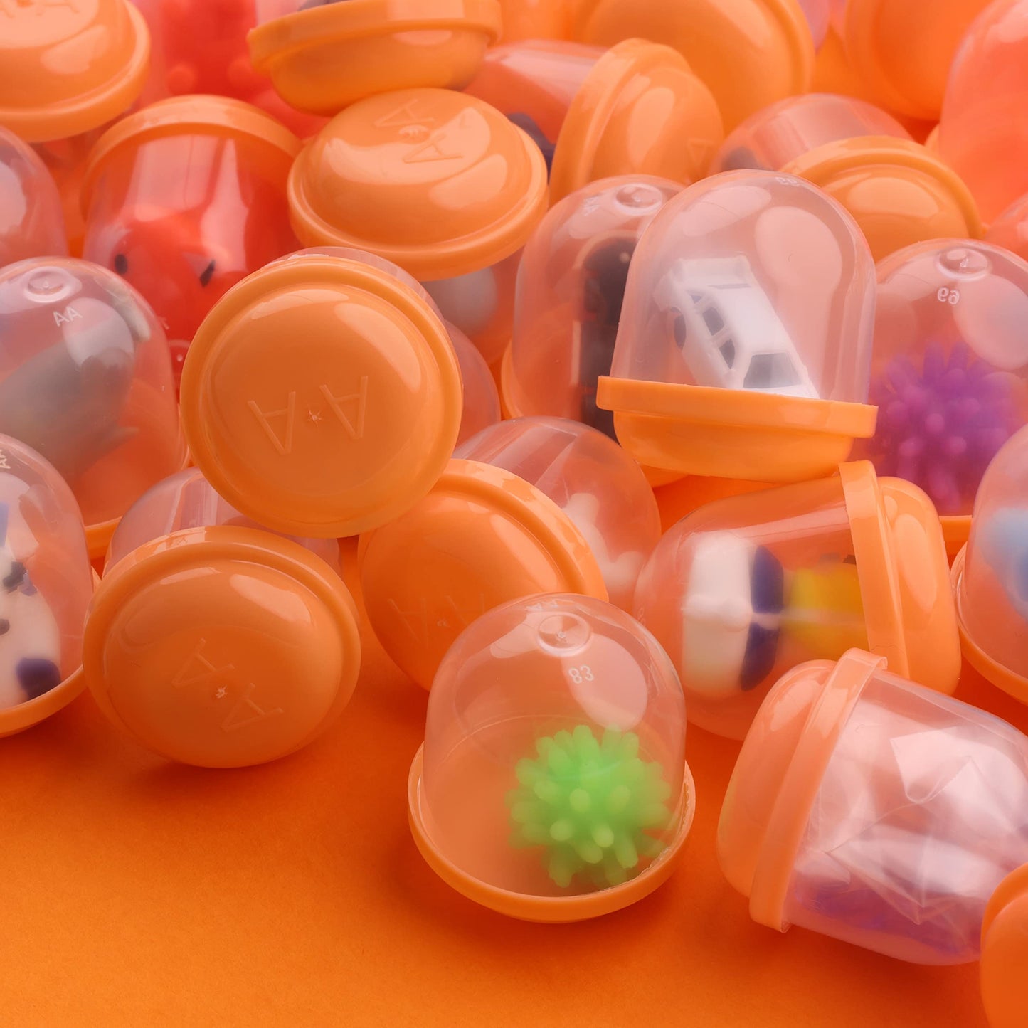 1.1 Inch Tiny Frosty Clear-Colored Acorn Capsules - Empty Toy Capsules - Plastic Capsules for Toys - 28 mm Prize Machine Capsules